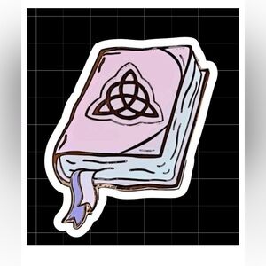 Halloween charmed witches book of shadows waterproof vinyl sticker 3 inch